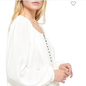 Free People Devin Textured Knit Top NWOT